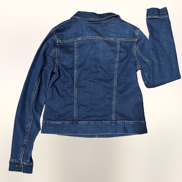 NWOT MAX JEANS The PERFECT Women’s Soft & Stretchy Blue Denim Jacket SZ XS - Picture 5 of 8